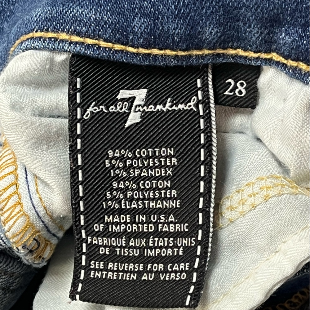 7 For All Mankind the ankle skinny jeans, size 28 - Picture 5 of 9